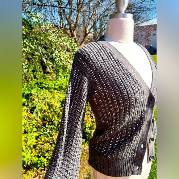 INC international concepts cardigan Gray Women's Sweater - Picture 4 of 9